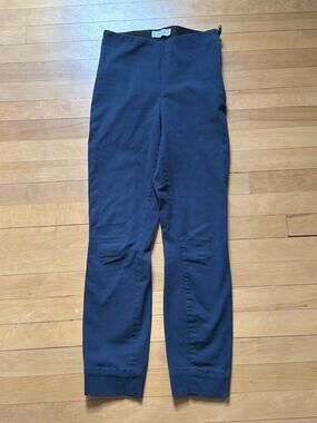 Everlane Size 00 High Rise Slim Fit Navy Blue Trousers
